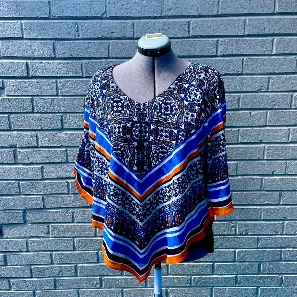 Tribal inspired poncho top ☀️